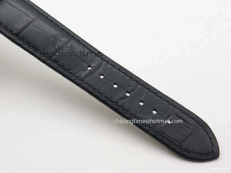 0719 De Ville MK 1:1 Best Edition SS Black Dial On Black Leather Strap A Unisex 8261